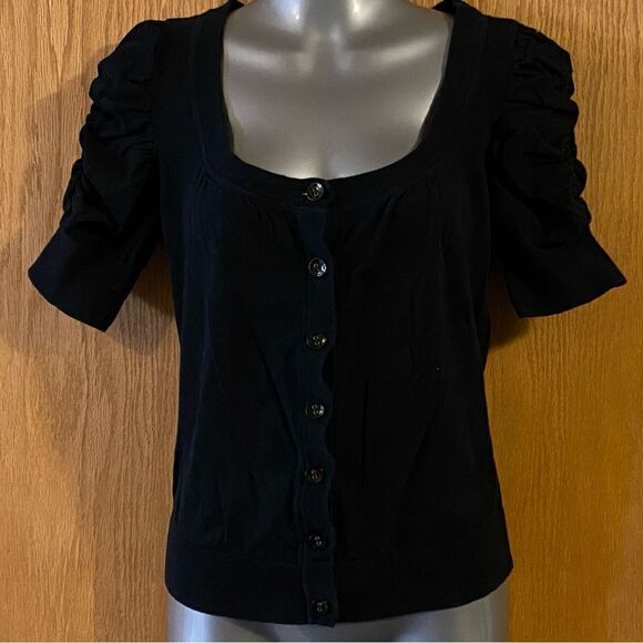 🌺3 for $30🌺Decree Button-Up Sweater with 1/2 Sleeves, size L. (S122) - Picture 1 of 6